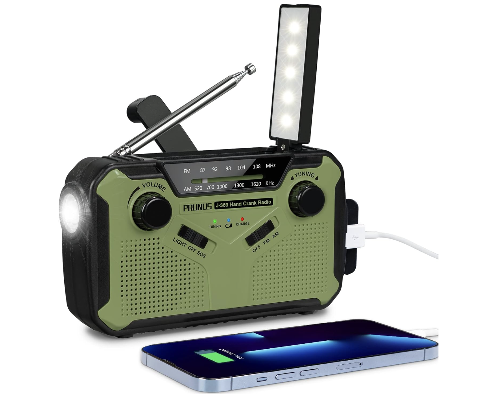 Radio de emergencia a pilas